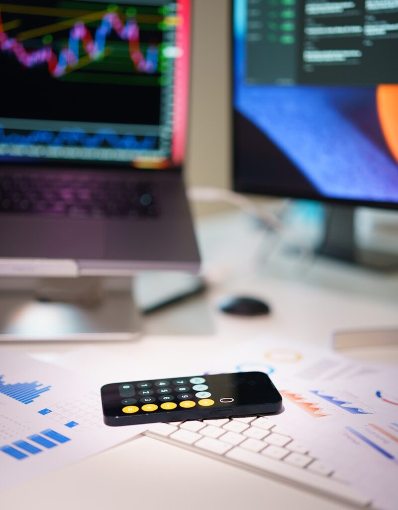 a remote control sitting on top of a desk