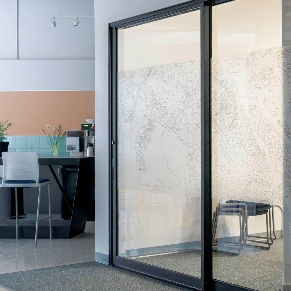 sliding door beside wall